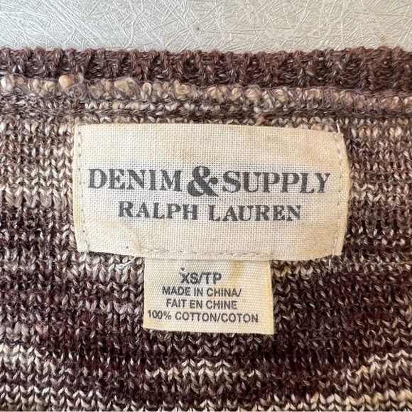 VINTAGE DENIM & SUPPLY By RALPH LAUREN Tan/Brown Tribal Print Sweater Women’s XS - Picture 7 of 8